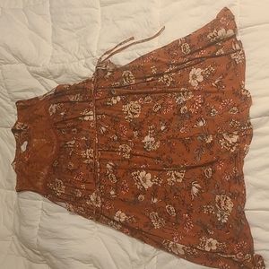 Trapeze mini dress super soft floral rust Torrid size 4